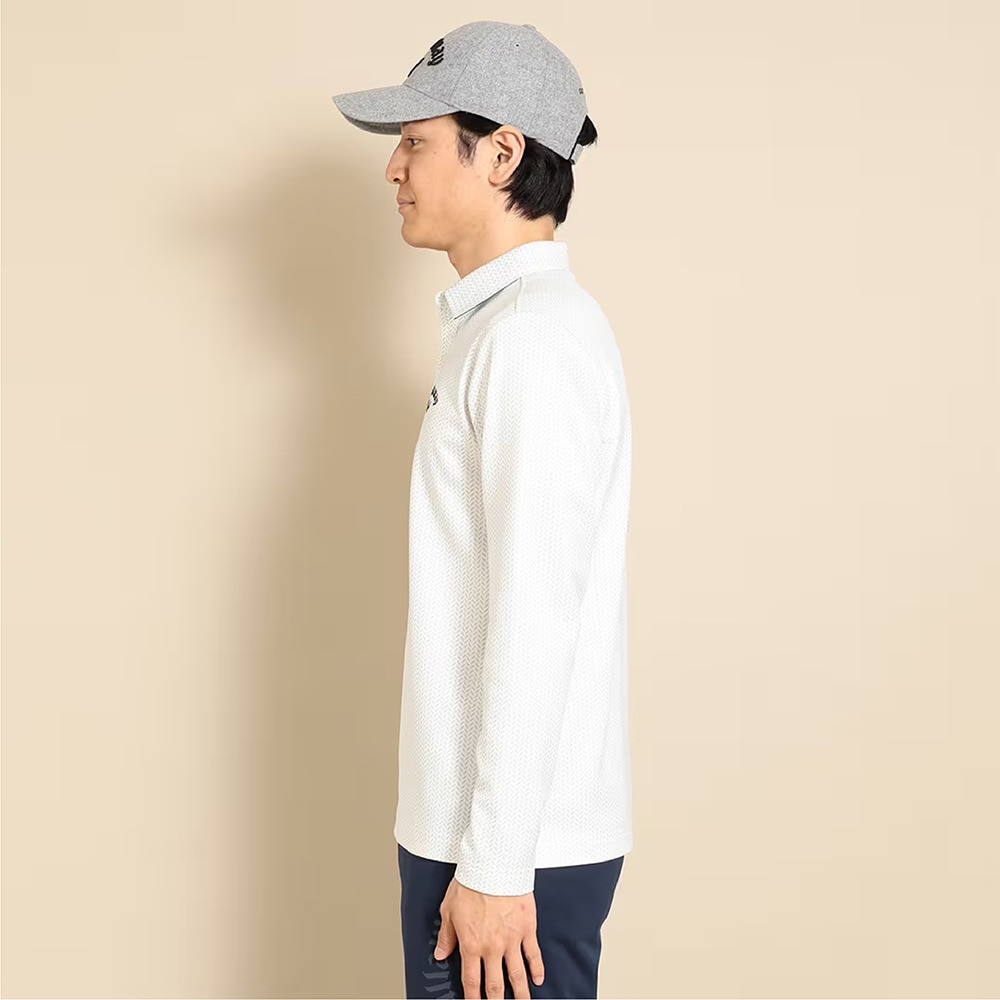 キャロウェイ（CALLAWAY）（メンズ）ゴルフウェア 幾何学プリント裏起毛長袖シャツ C23233113-1030