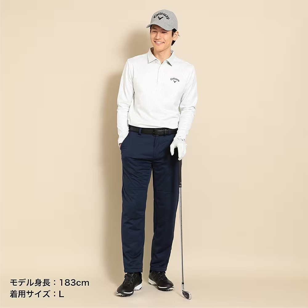 キャロウェイ（CALLAWAY）（メンズ）ゴルフウェア 幾何学プリント裏起毛長袖シャツ C23233113-1030