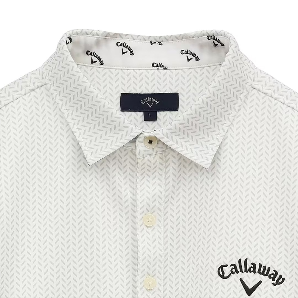 キャロウェイ（CALLAWAY）（メンズ）ゴルフウェア 幾何学プリント裏起毛長袖シャツ C23233113-1030