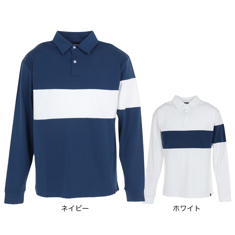 パフォーマンスギア（PG）（メンズ）ゴルフウェア 長袖 発熱 切替ロングスリーブポロシャツ 401PG3SEG0003 WHT
