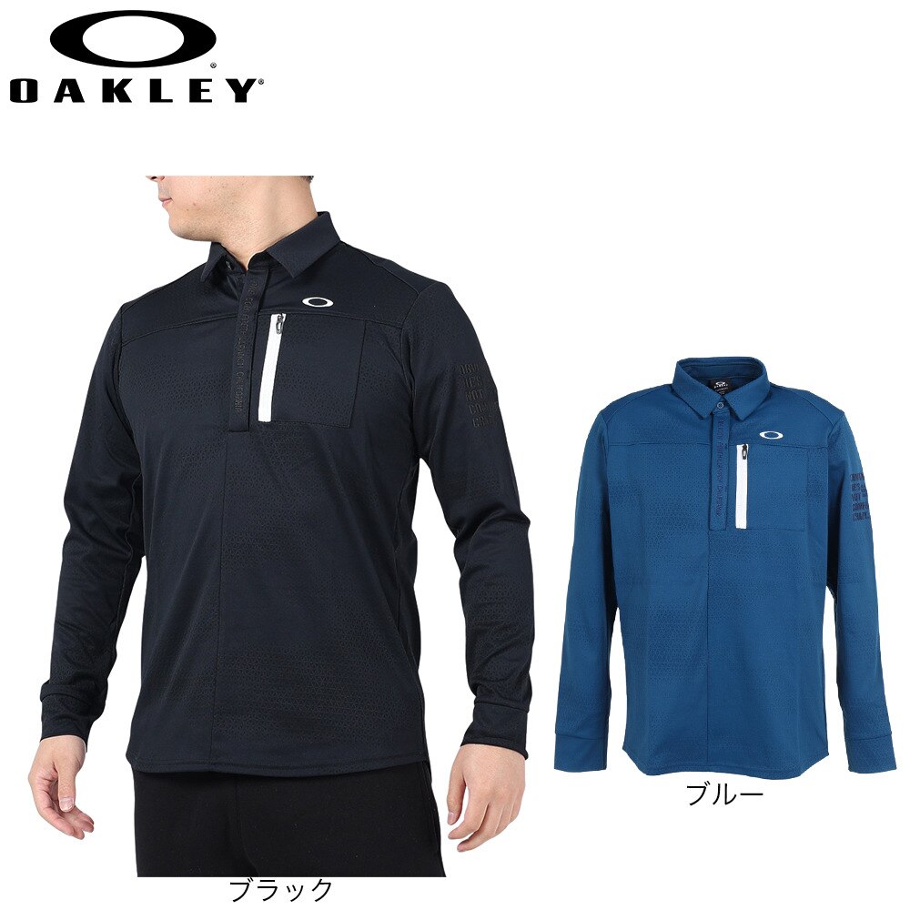 オークリー（OAKLEY）（メンズ）ゴルフウェア 吸汗 速乾 Blur Jq 長袖シャツ FOA405740-6A1