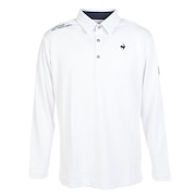 ルコック スポルティフ（le coq sportif）（メンズ）ゴルフウェア 吸汗 速乾 地柄ジャガード長袖シャツ QGMWJB05 WH00