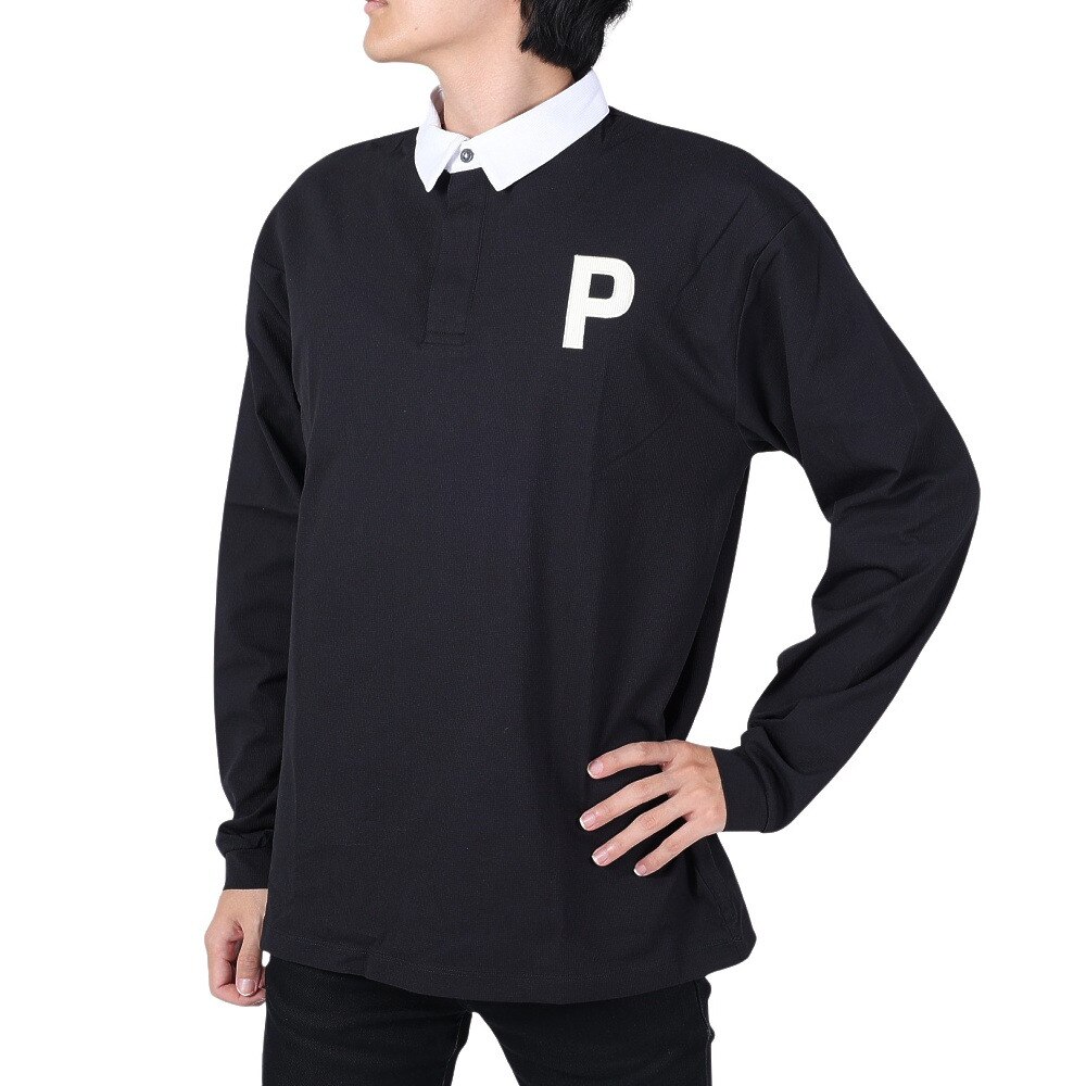 プーマ(PUMA)(メンズ)ゴルフウェア Pロゴミニワッフル ストレッチ ポロシャツ 長袖 624880-01 新品 PUMA プーマ メンズ ゴルフウェア ポロシャツ Mサイズ セーター