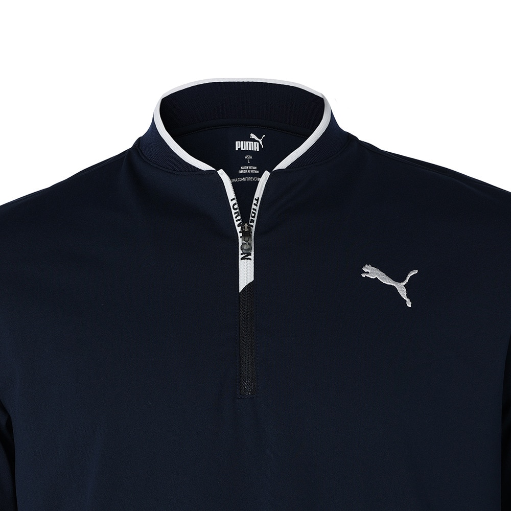 プーマ（PUMA）（メンズ）ゴルフウェア ゴルフ ストレッチ クォータージップ 長袖ポロシャツ 624912-02