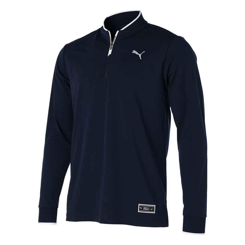 プーマ（PUMA）（メンズ）ゴルフウェア ゴルフ ストレッチ クォータージップ 長袖ポロシャツ 624912-02