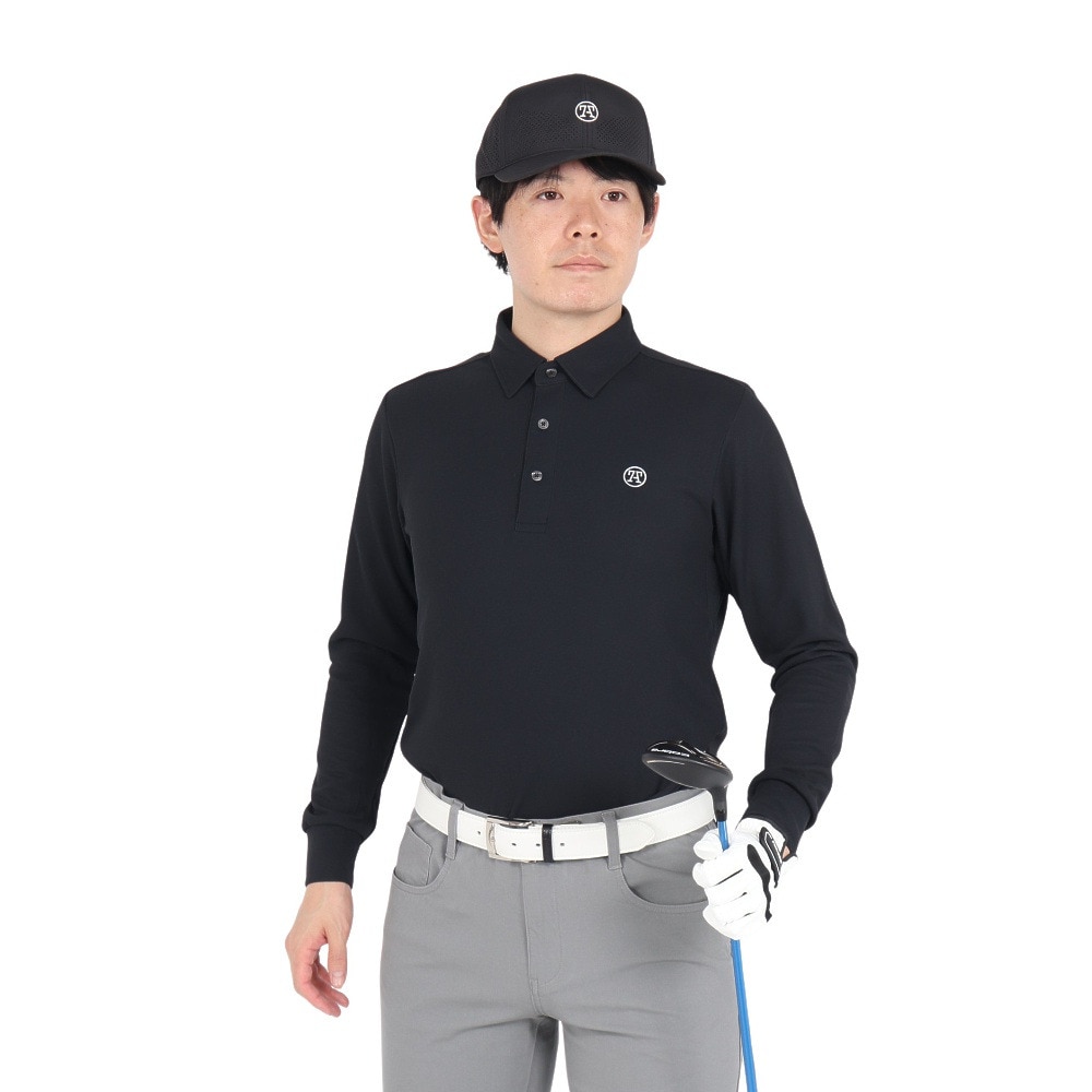 トミーアーマー（Tommy Armour）（メンズ）ゴルフウェア Basic 長袖 ロングスリーブポロシャツ TAES24B030101 BLK