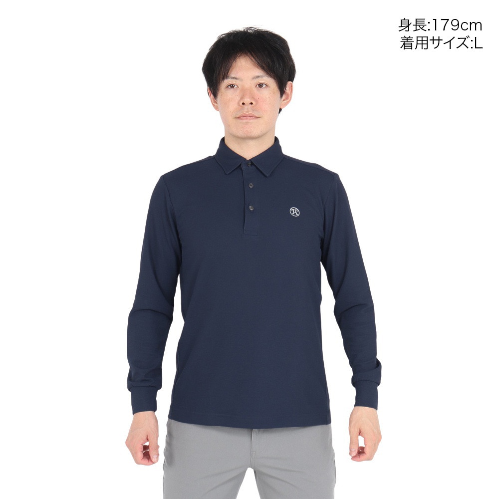 トミーアーマー（Tommy Armour）（メンズ）ゴルフウェア ベーシックロングスリーブポロシャツ TAES24B030101 NVY