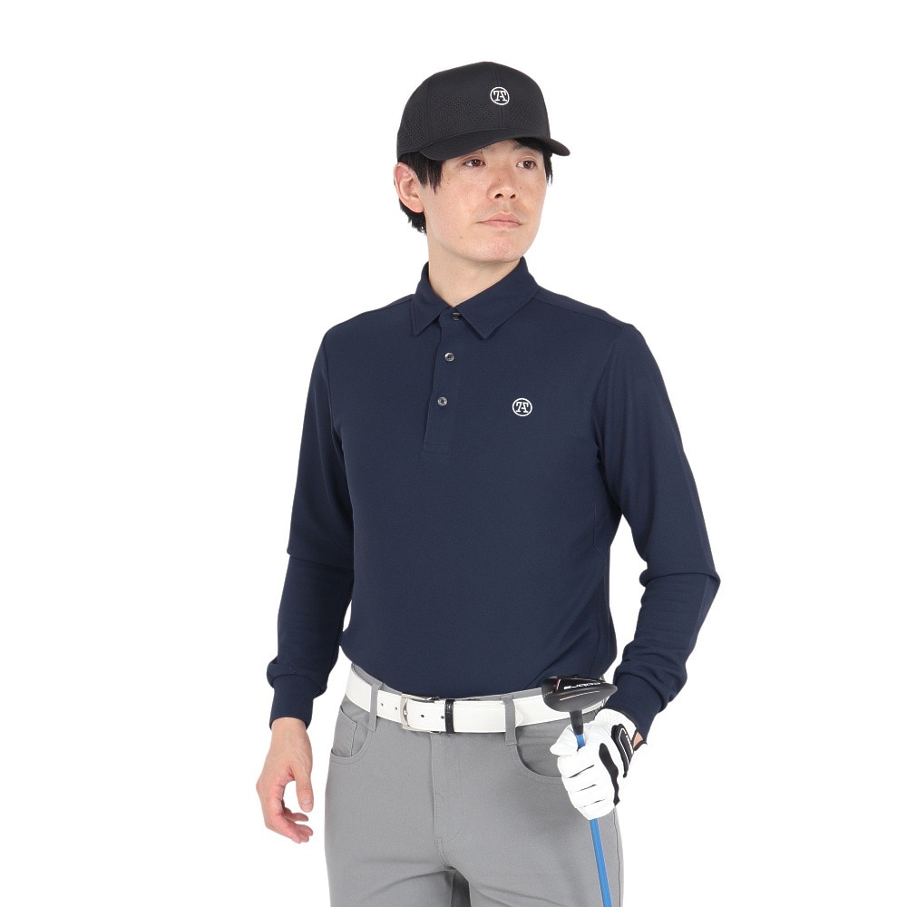 トミーアーマー（Tommy Armour）（メンズ）ゴルフウェア ベーシックロングスリーブポロシャツ TAES24B030101 NVY