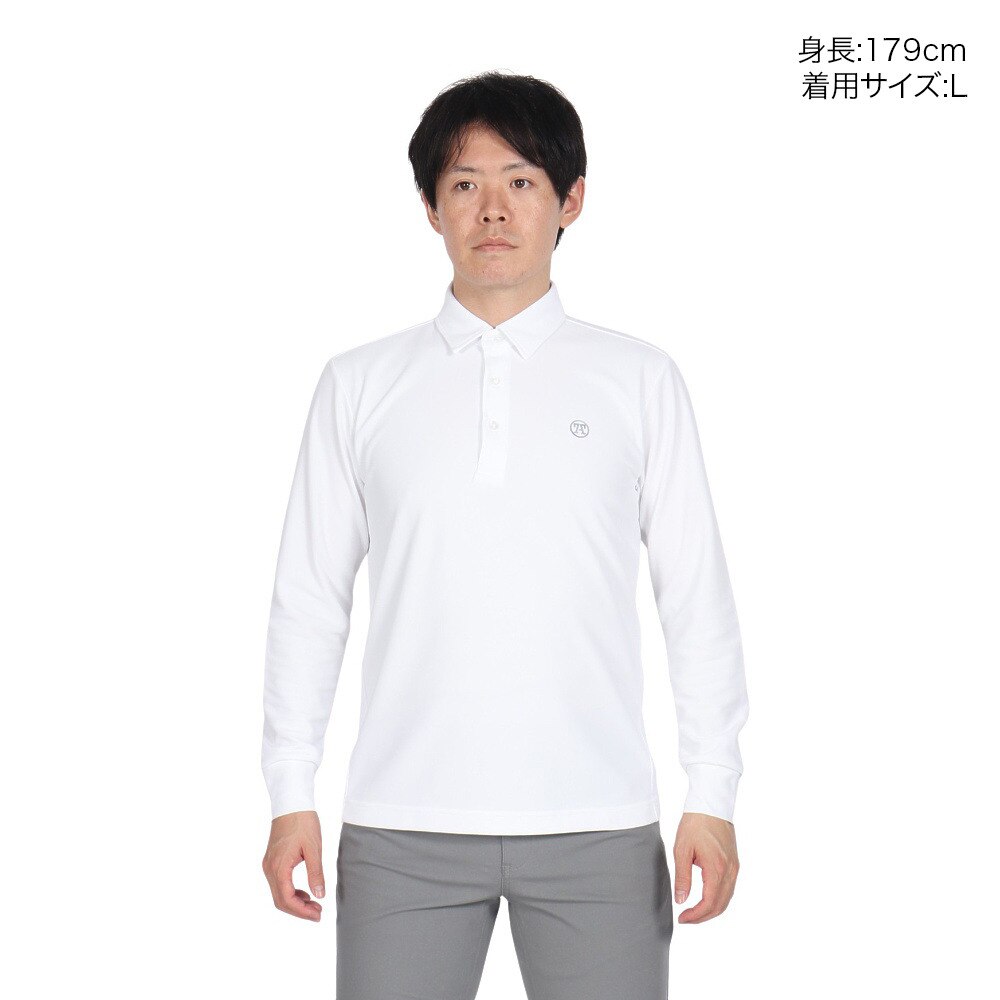 トミーアーマー（Tommy Armour）（メンズ）ゴルフウェア ベーシックロングスリーブポロシャツ TAES24B030101 WHT
