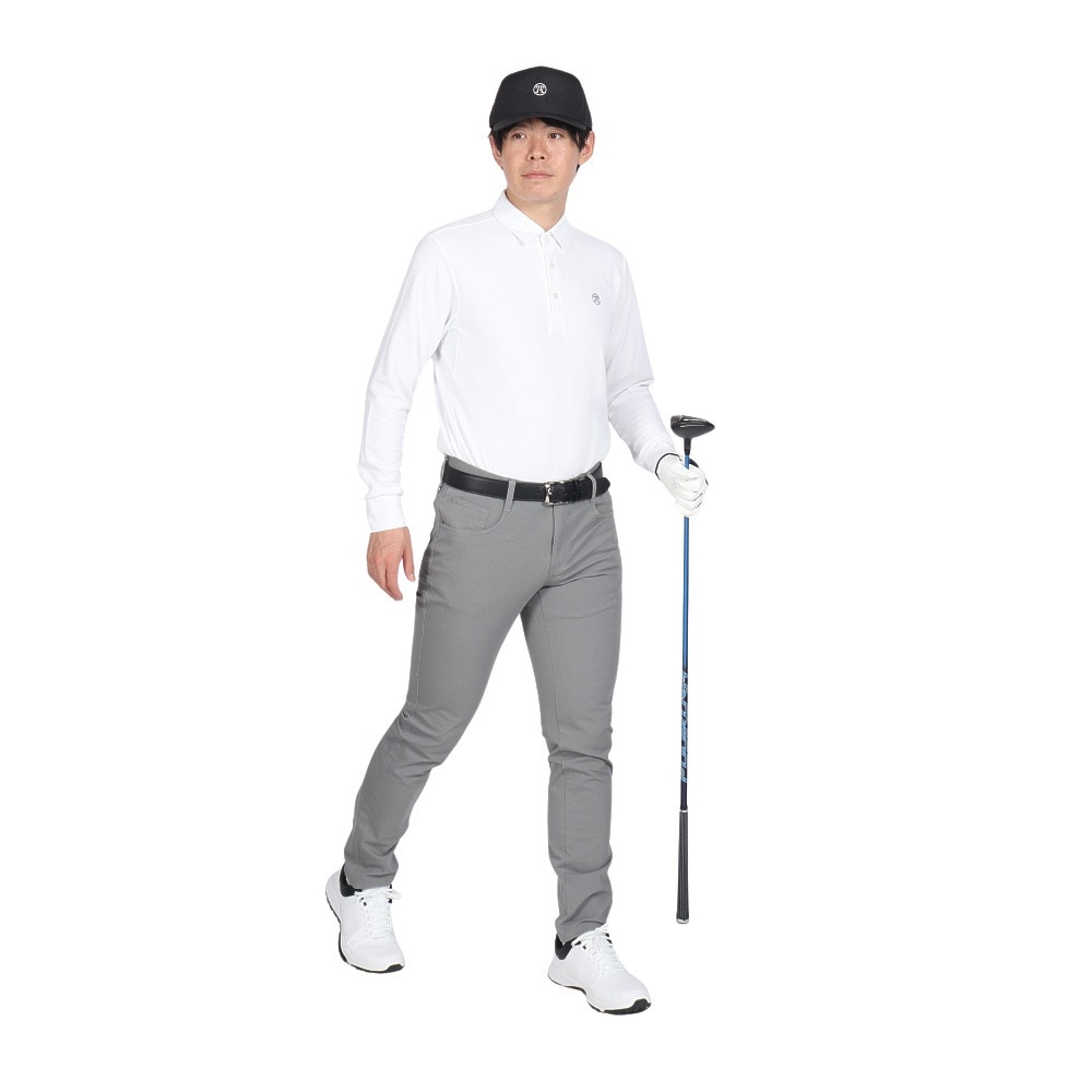 トミーアーマー（Tommy Armour）（メンズ）ゴルフウェア ベーシックロングスリーブポロシャツ TAES24B030101 WHT