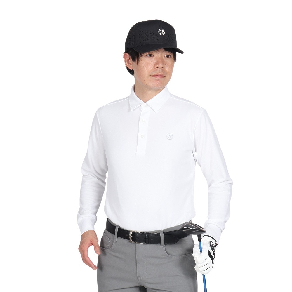 トミーアーマー（Tommy Armour）（メンズ）ゴルフウェア ベーシックロングスリーブポロシャツ TAES24B030101 WHT