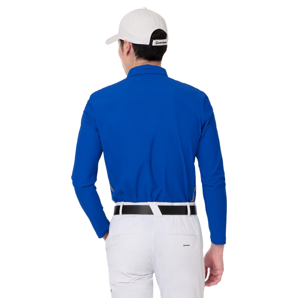 テーラーメイド（TAYLORMADE）（メンズ）ゴルフウェア 吸汗速乾 サイドロゴ長袖ポロシャツ M19475ーTL379
