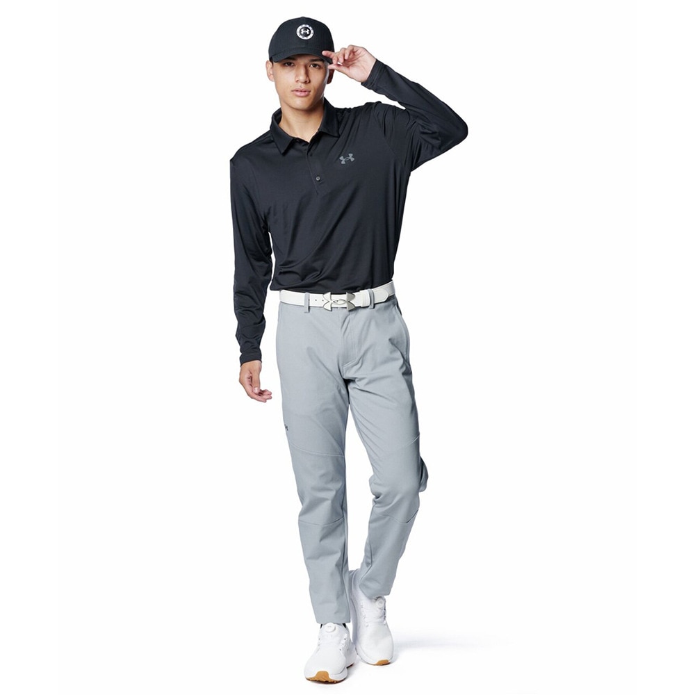 アンダーアーマー（UNDER ARMOUR）（メンズ）ゴルフウェア PlayoffWordmark長袖ポロシャツ 1388305 001