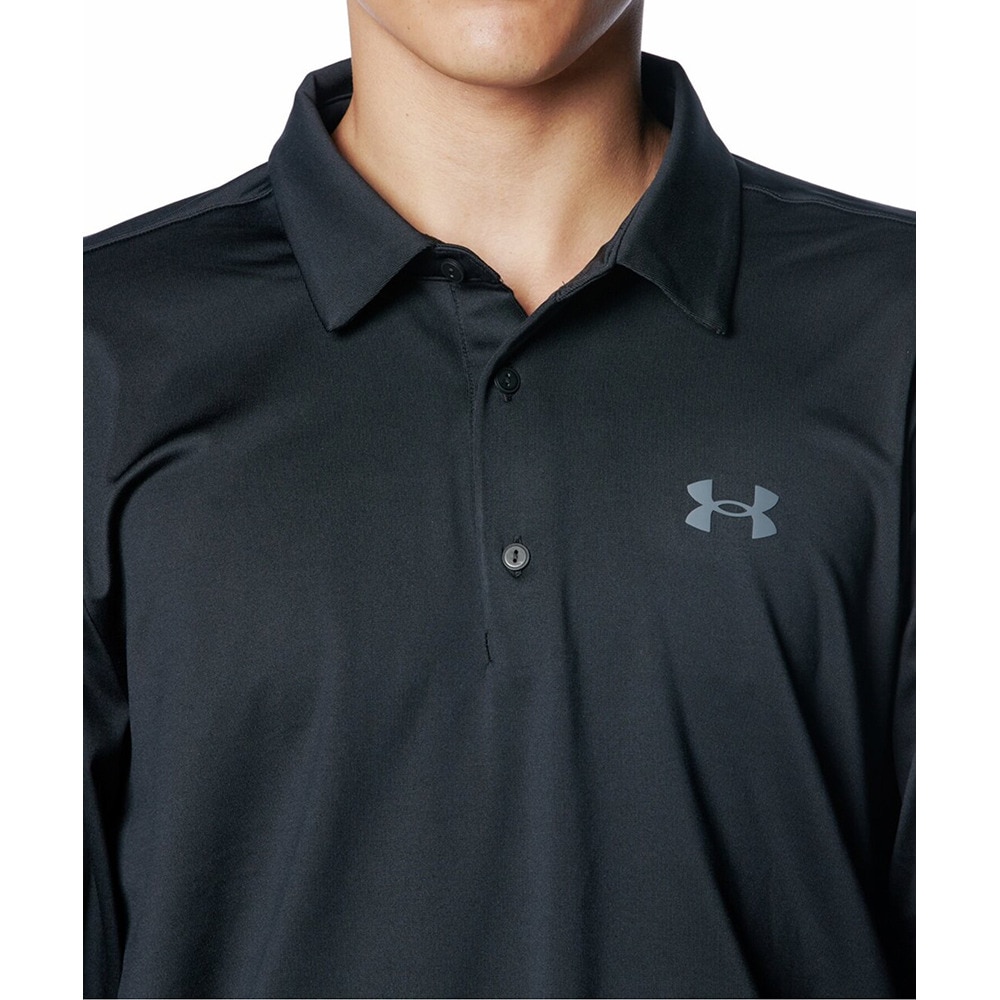 アンダーアーマー（UNDER ARMOUR）（メンズ）ゴルフウェア PlayoffWordmark長袖ポロシャツ 1388305 001