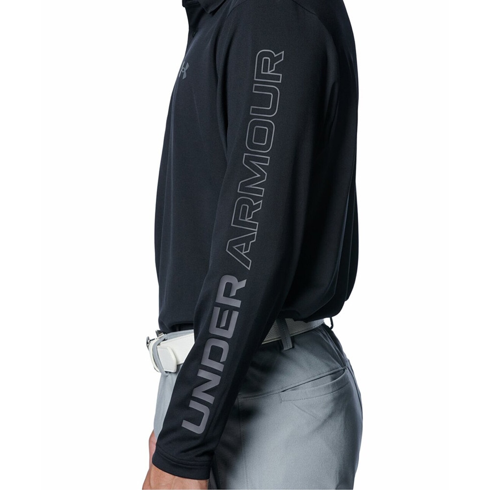 アンダーアーマー（UNDER ARMOUR）（メンズ）ゴルフウェア PlayoffWordmark長袖ポロシャツ 1388305 001
