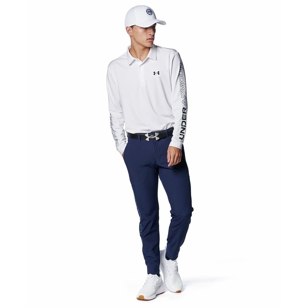 アンダーアーマー（UNDER ARMOUR）（メンズ）ゴルフウェア PlayoffWordmark長袖ポロシャツ 1388305 100