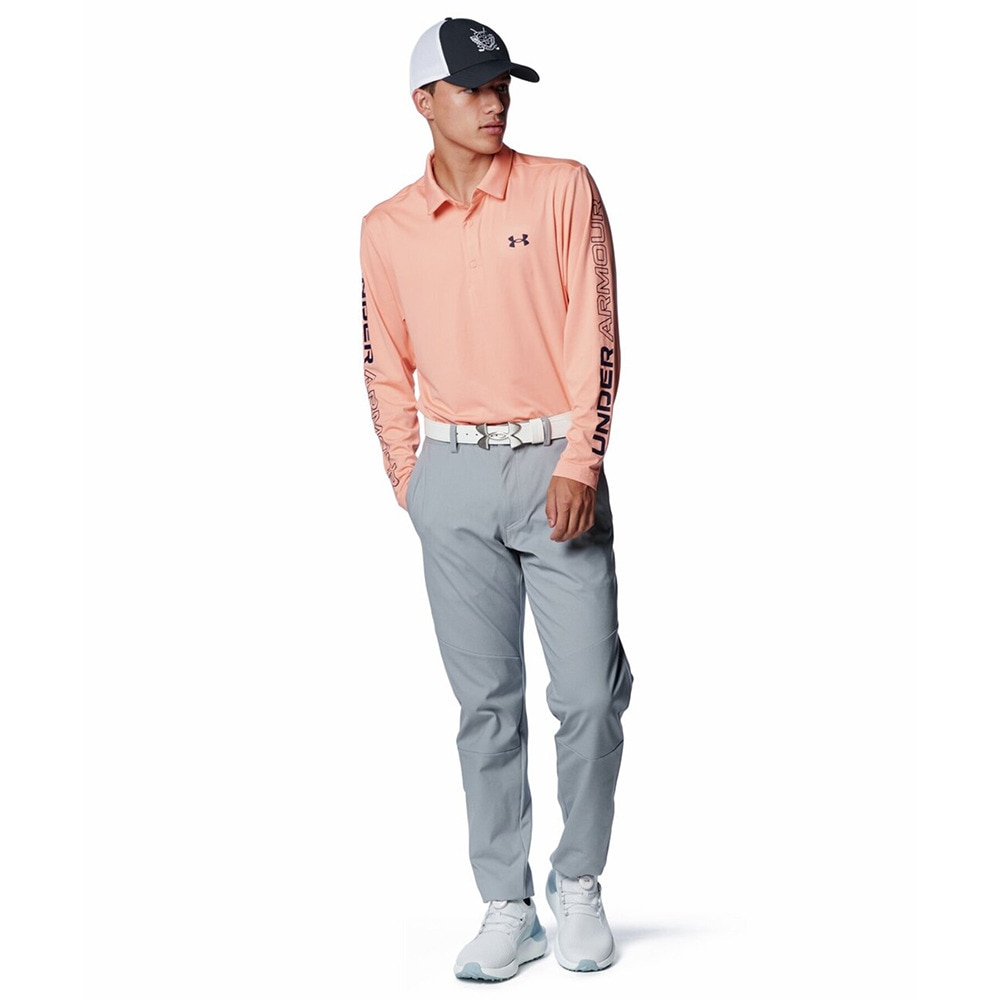 アンダーアーマー（UNDER ARMOUR）（メンズ）ゴルフウェア PlayoffWordmark長袖ポロシャツ 1388305 896