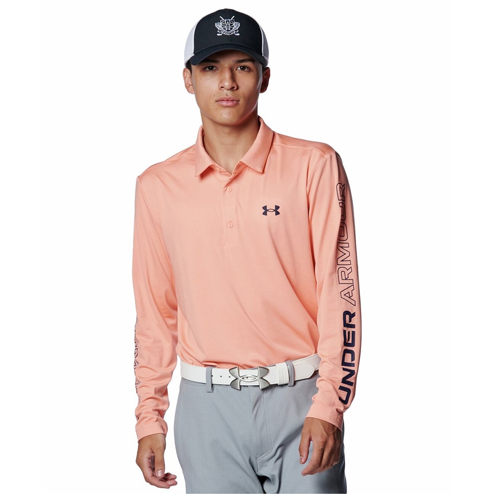 アンダーアーマー（UNDER ARMOUR）（メンズ）ゴルフウェア PlayoffWordmark長袖ポロシャツ 1388305 896