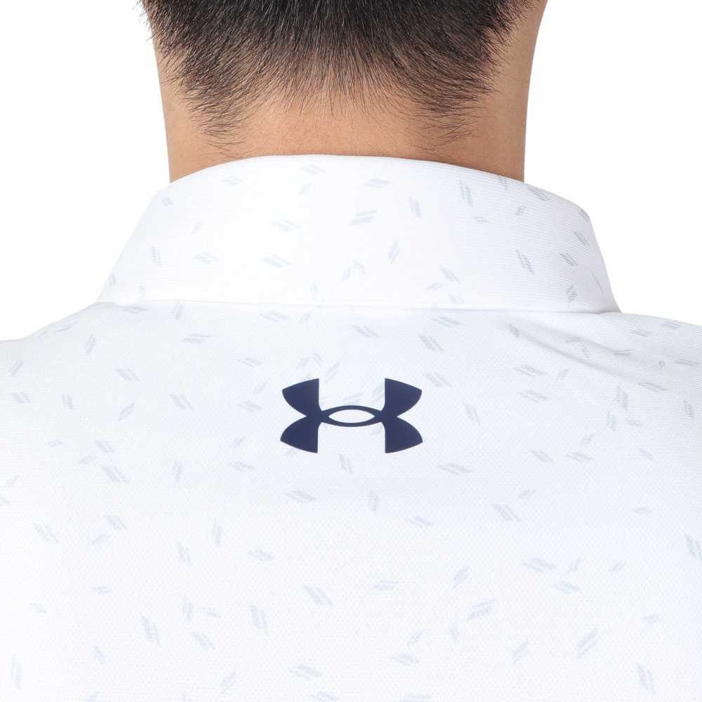 アンダーアーマー（UNDER ARMOUR）（メンズ）ゴルフウェア Mid ロゴ ロングスリーブ ポロシャツ 1388812 100