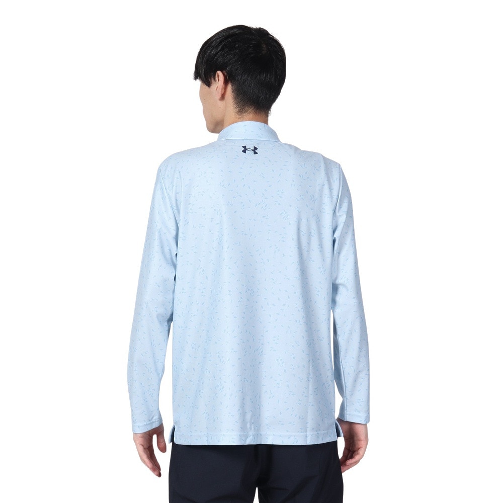アンダーアーマー（UNDER ARMOUR）（メンズ）ゴルフウェア Mid Logo 長袖ポロシャツ 1388812 464