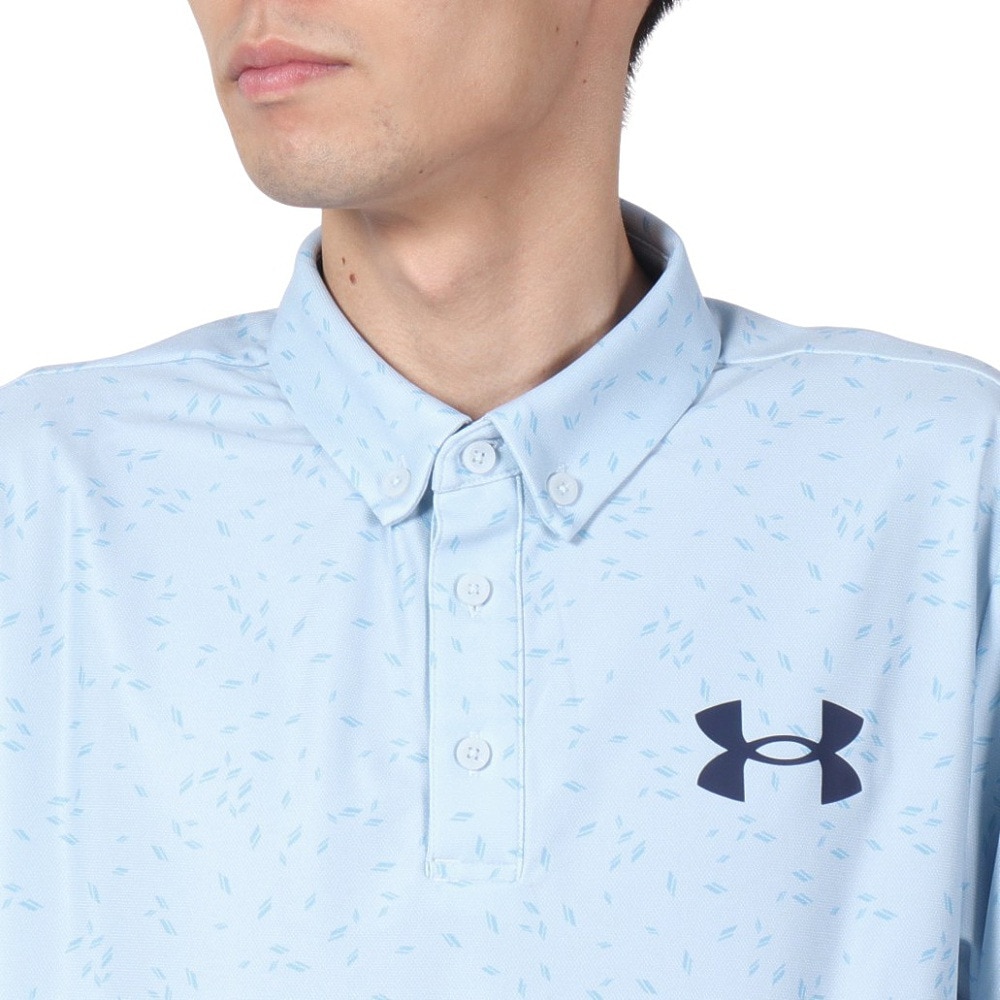 アンダーアーマー（UNDER ARMOUR）（メンズ）ゴルフウェア Mid Logo 長袖ポロシャツ 1388812 464
