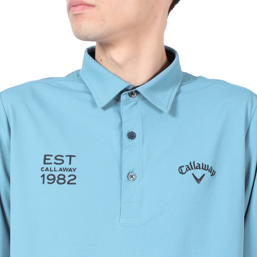 キャロウェイ（CALLAWAY）（メンズ）ゴルフウェア 吸汗速乾 軽量 カノコ 長袖シャツ C24233100-1110