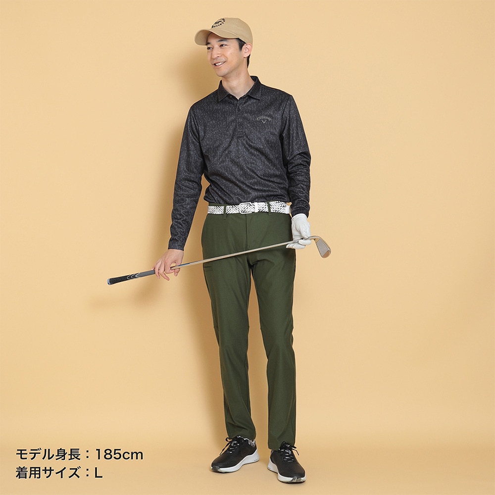 キャロウェイ（CALLAWAY）（メンズ）ゴルフウェア 保温 フェザープリント裏起毛シャツ C24233113-1010