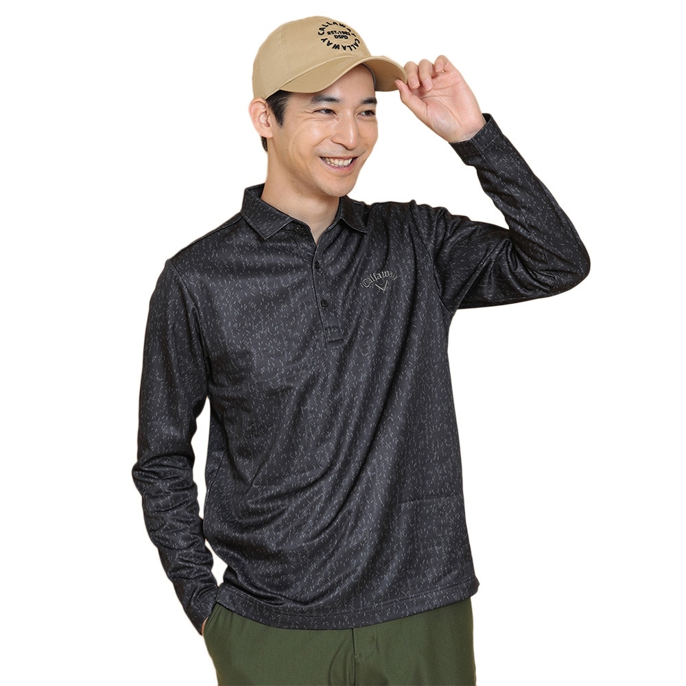 キャロウェイ（CALLAWAY）（メンズ）ゴルフウェア 保温 フェザープリント裏起毛シャツ C24233113-1010