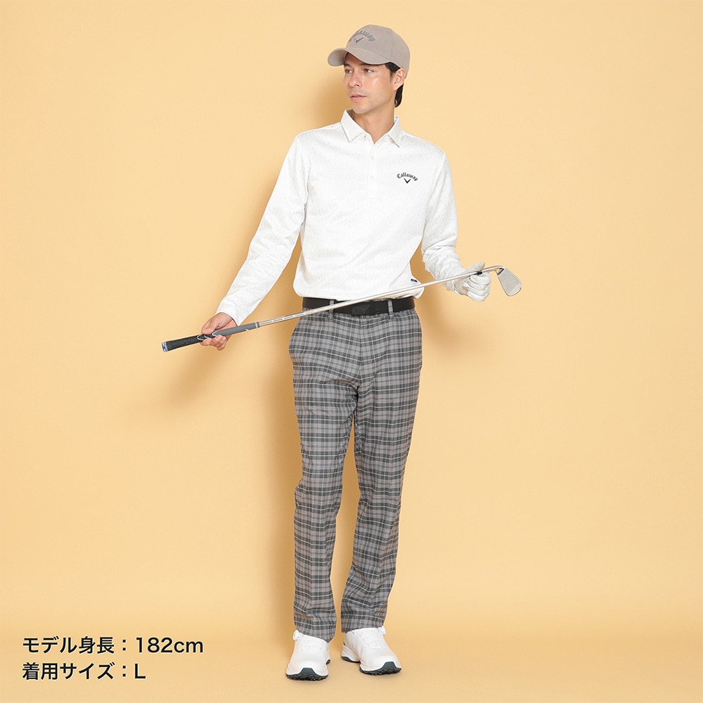 キャロウェイ（CALLAWAY）（メンズ）ゴルフウェア 保温 フェザープリント裏起毛シャツ C24233113-1030