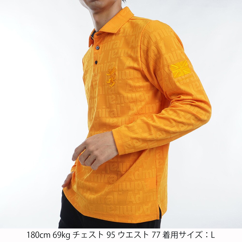 アドミラル ゴルフ（Admiral GOLF）（メンズ）ゴルフウェア ランパント ロングスリーブシャツ ADMA475-ORG