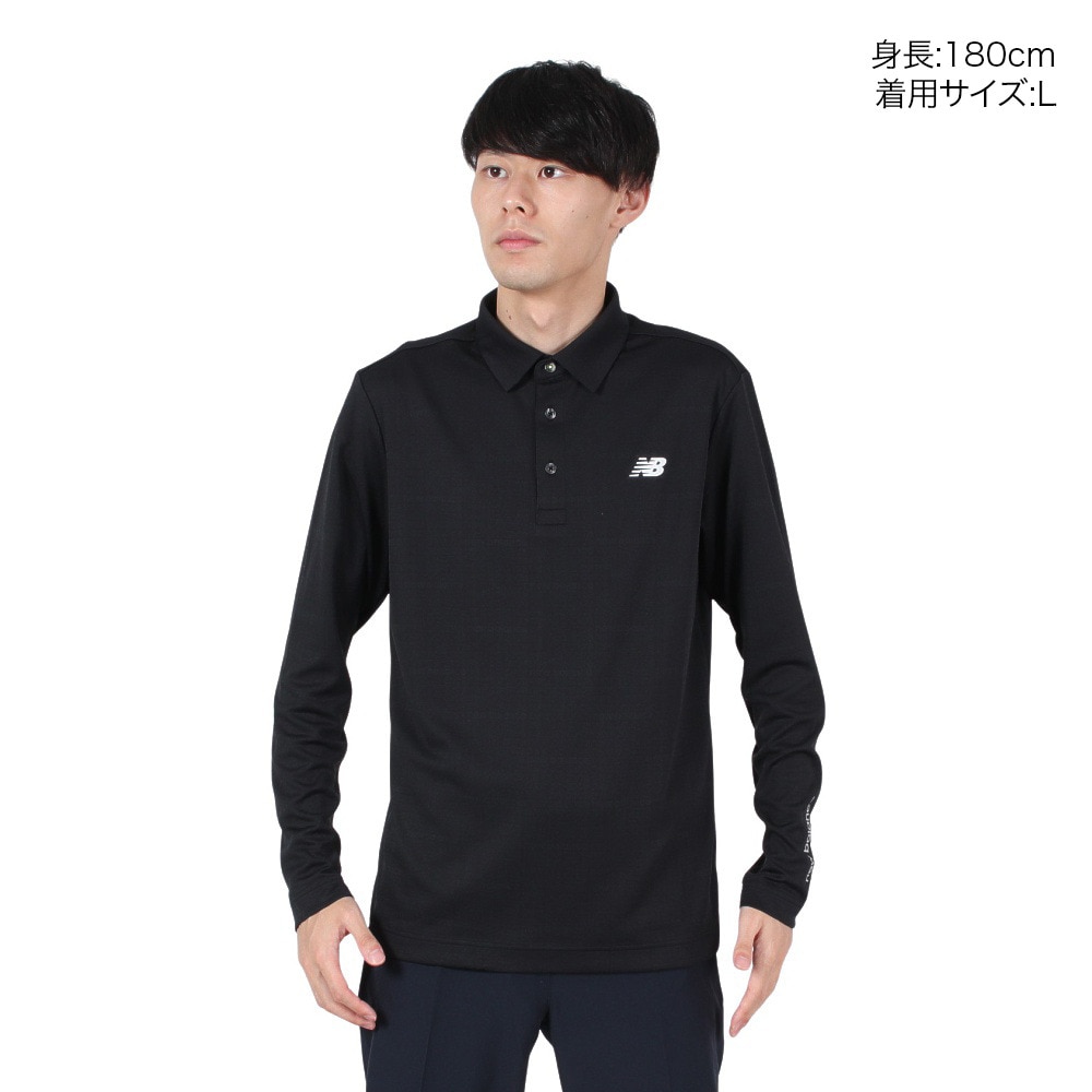 ニューバランス（new balance）（メンズ）ゴルフウェア 3Dロゴ 長袖 カラーシャツ 012-4269001-010
