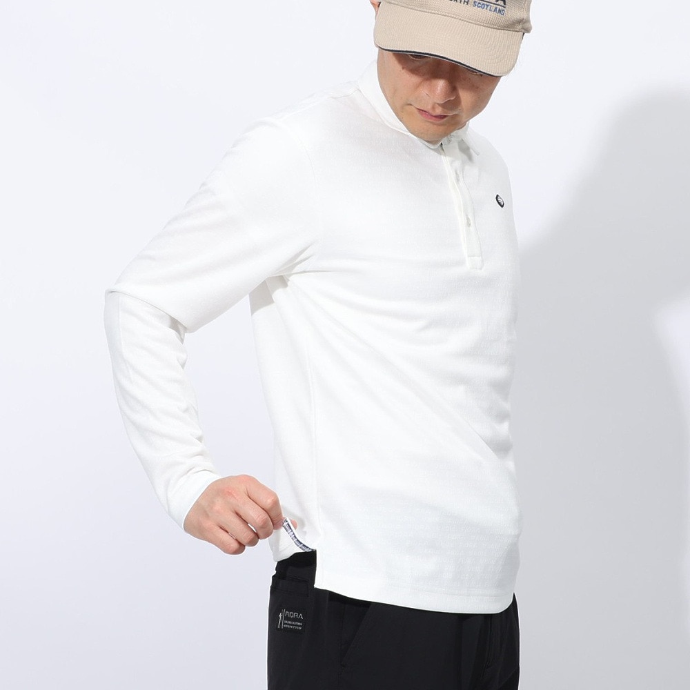 フィドラ（FIDRA）（メンズ）ゴルフウェア 消臭 ロゴジャガード ポロシャツ FD5STG25 WHT