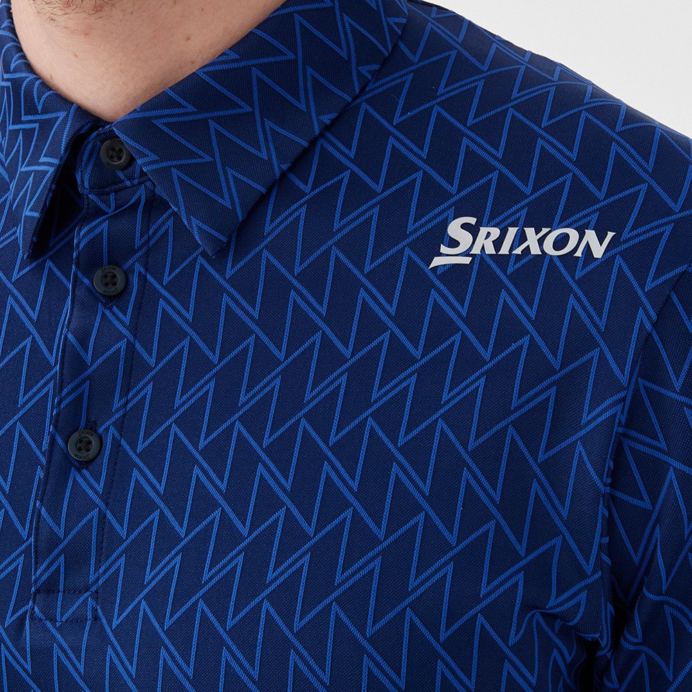 スリクソン（SRIXON）（メンズ）ゴルフウェア ウェーブフォームパターンジャカードロングスリーブシャツ RG4FLS05M NV00