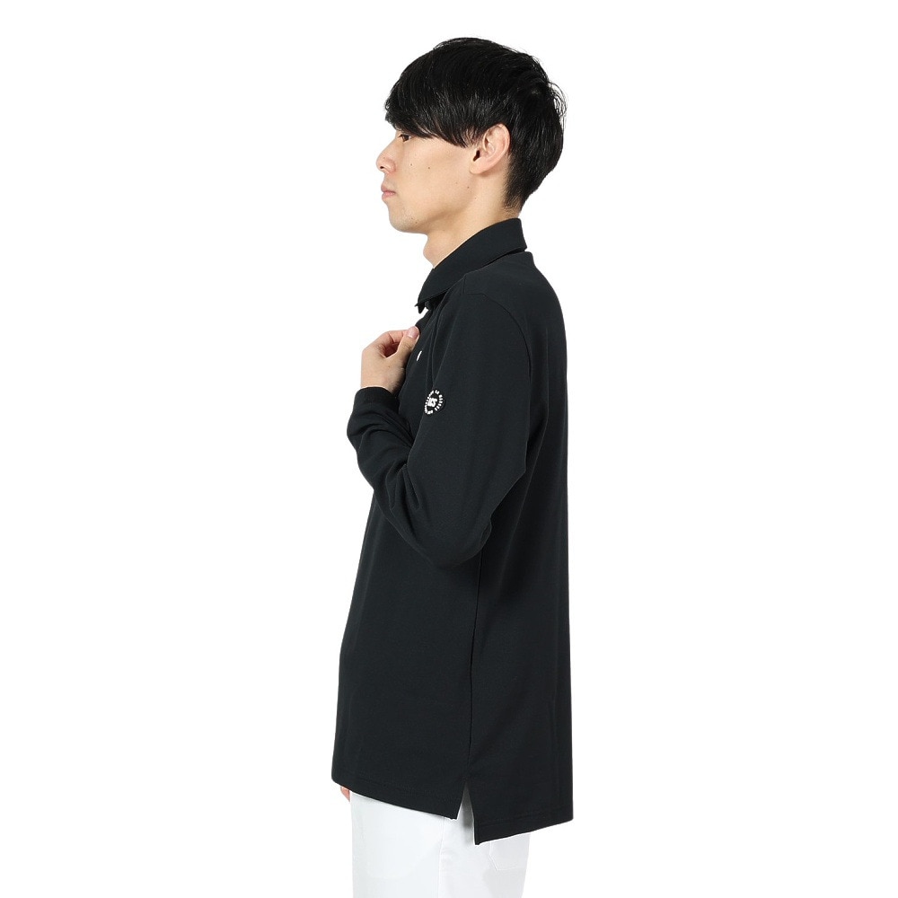 ルコックスポルティフ（lecoqsportif）（メンズ）ゴルフウェア 吸汗速乾 ベーシック 長袖シャツ QGMWJB00 BK00