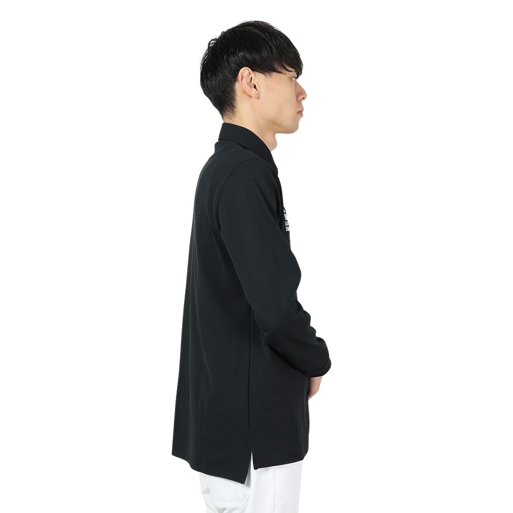 ルコックスポルティフ（lecoqsportif）（メンズ）ゴルフウェア 吸汗速乾 ベーシック 長袖シャツ QGMWJB00 BK00