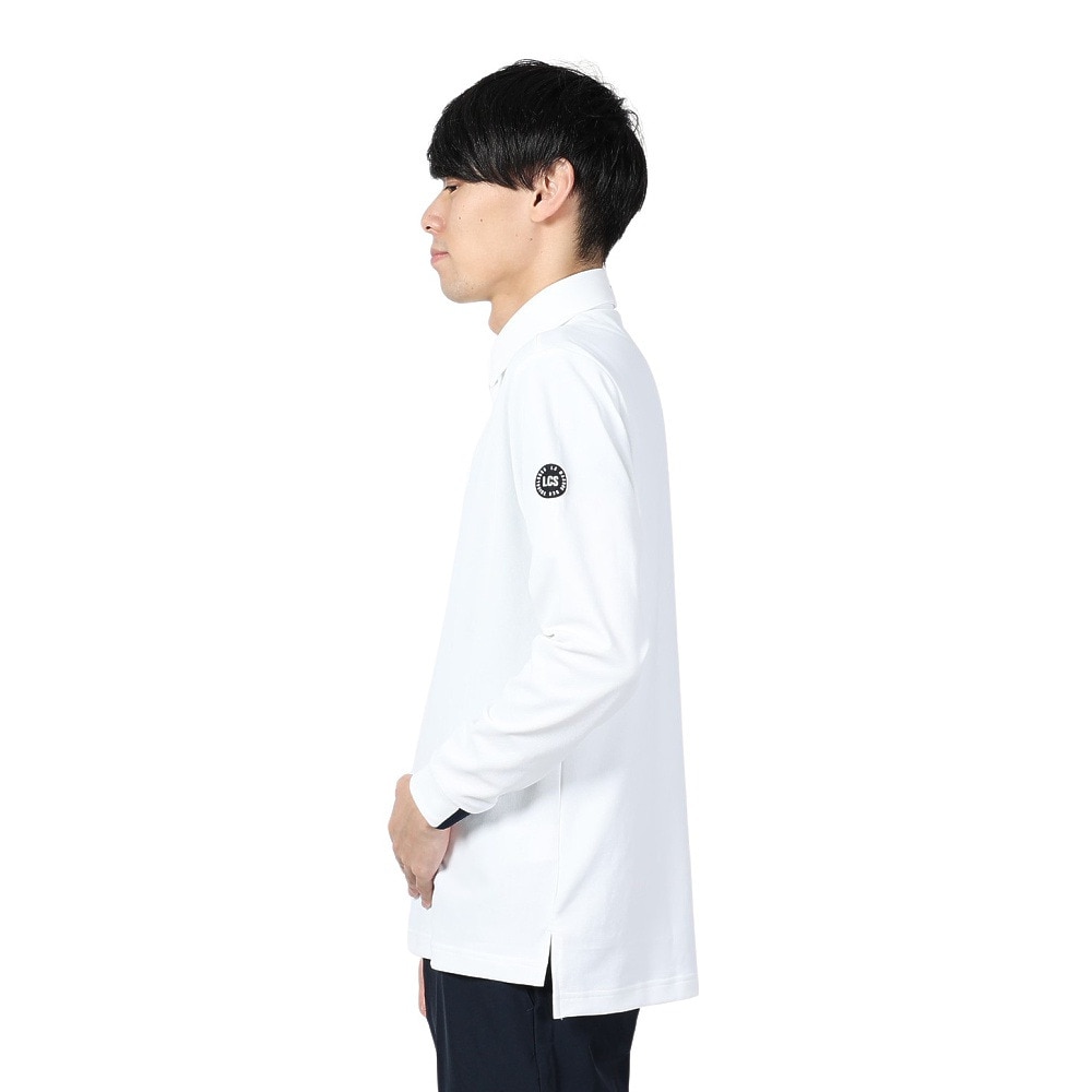 ルコックスポルティフ（lecoqsportif）（メンズ）ゴルフウェア 吸汗速乾 ベーシック 長袖シャツ QGMWJB00 WH00