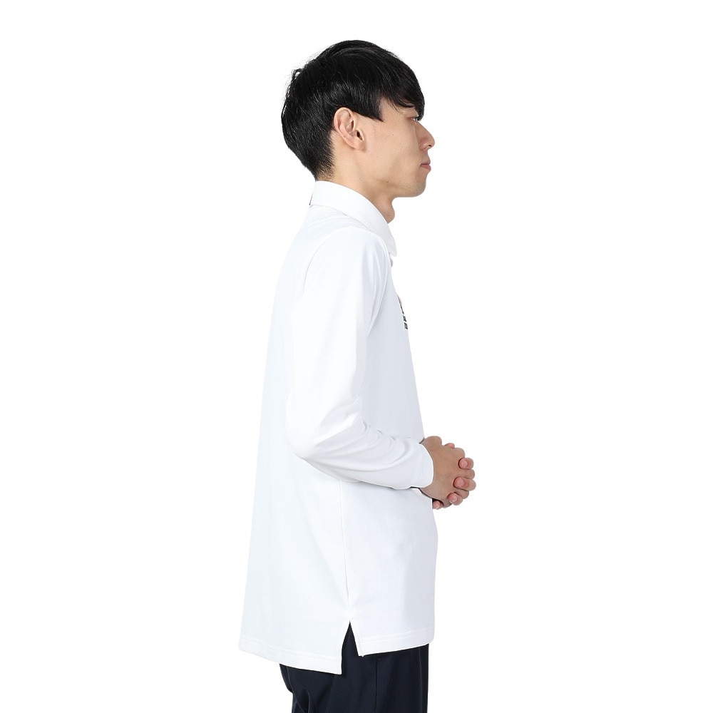 ルコックスポルティフ（lecoqsportif）（メンズ）ゴルフウェア 吸汗速乾 ベーシック 長袖シャツ QGMWJB00 WH00