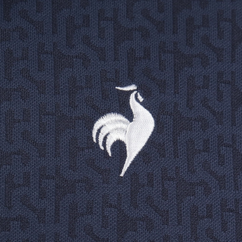 ルコックスポルティフ（lecoqsportif）（メンズ）ゴルフウェア 吸汗 速乾 地柄ジャガード長袖シャツ QGMWJB05 NV00