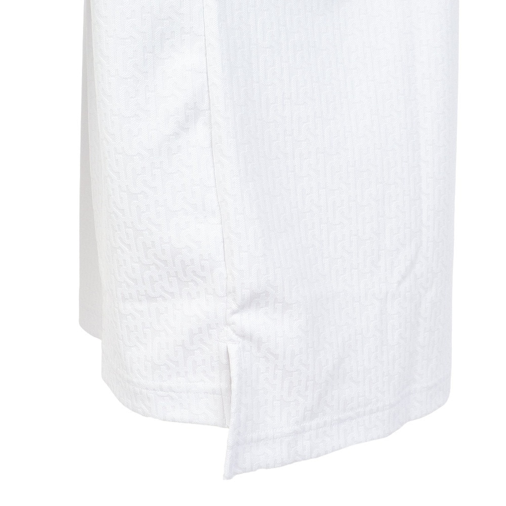 ルコックスポルティフ（lecoqsportif）（メンズ）ゴルフウェア 吸汗 速乾 地柄ジャガード長袖シャツ QGMWJB05 WH00