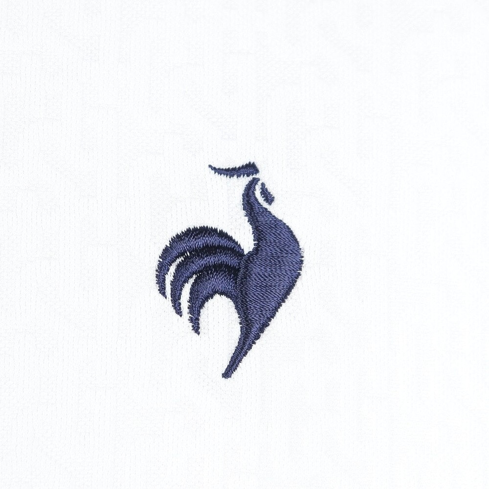 ルコックスポルティフ（lecoqsportif）（メンズ）ゴルフウェア 吸汗 速乾 地柄ジャガード長袖シャツ QGMWJB05 WH00