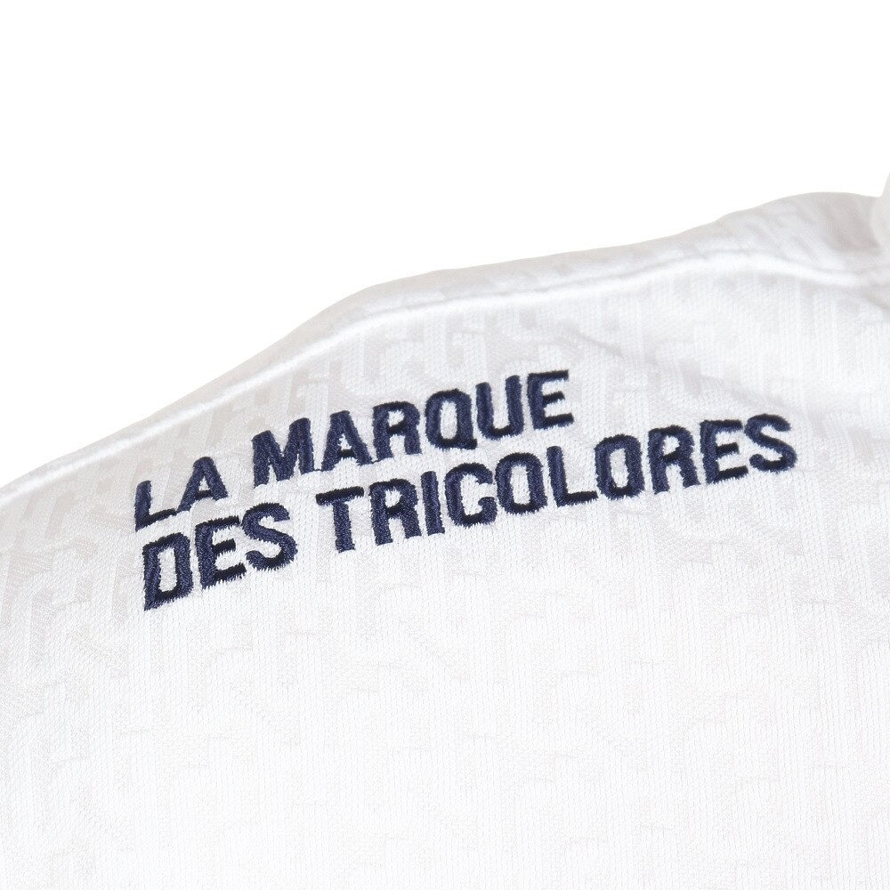 ルコックスポルティフ（lecoqsportif）（メンズ）ゴルフウェア 吸汗 速乾 地柄ジャガード長袖シャツ QGMWJB05 WH00