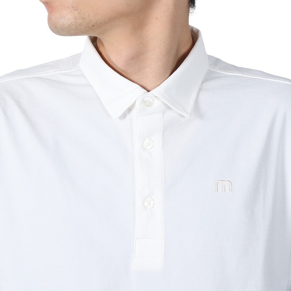 トラヴィスマシュー（Travis Mathew）（メンズ）ゴルフウェア ストレッチ 長袖スタンダードポロシャツ 7AI020-1WHT