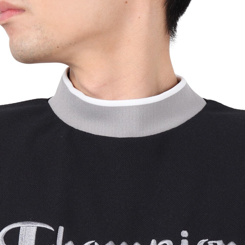 チャンピオン（CHAMPION）（メンズ）ゴルフウェア 吸汗速乾 長袖 モックネックシャツ C3-BG401 090
