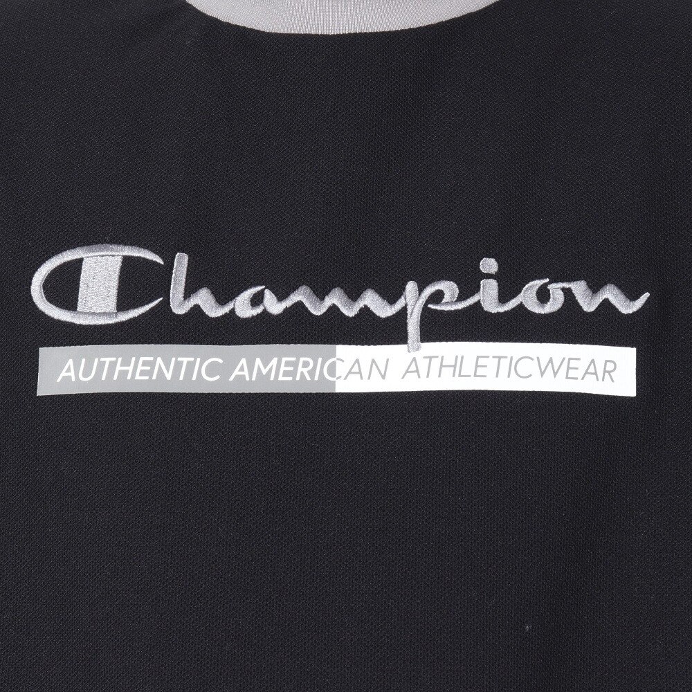 チャンピオン（CHAMPION）（メンズ）ゴルフウェア 吸汗速乾 長袖 モックネックシャツ C3-BG401 090