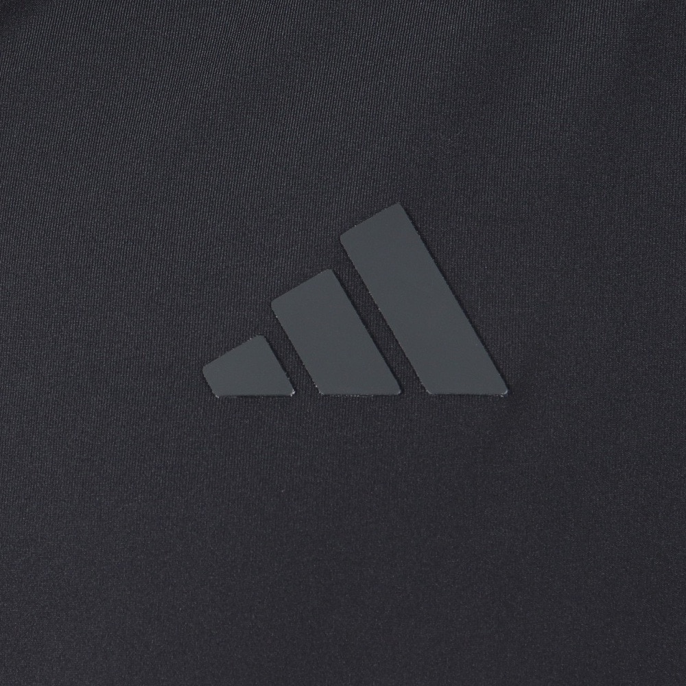 アディダス（adidas）（メンズ）ゴルフウェア スリーストライプス UVケア付き長袖ポロシャツ RO704-KB3067BLK