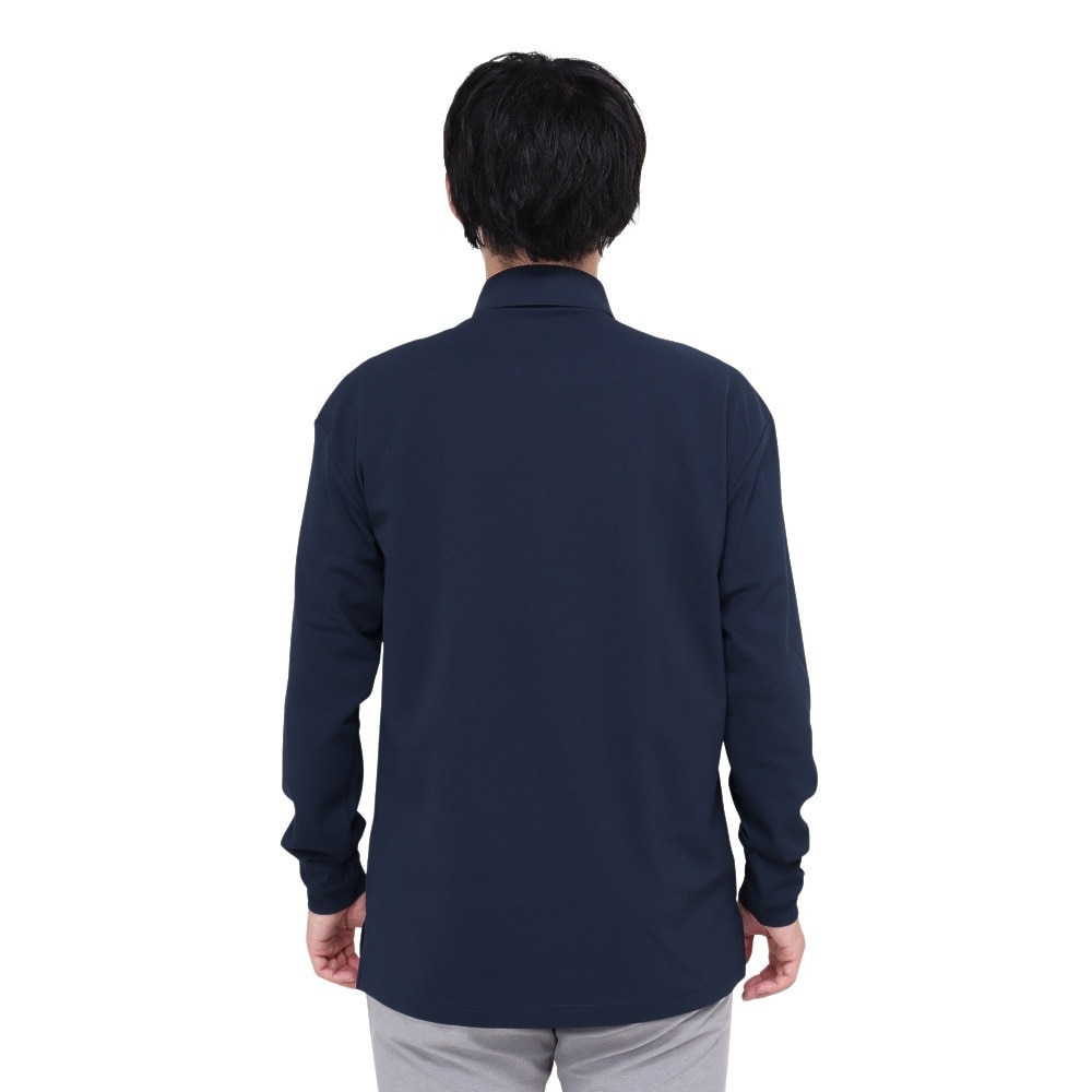 ルコックスポルティフ（lecoqsportif）（メンズ）ゴルフウェア 吸汗速乾 ストレッチフォーサー ベーシックデザイン 長袖シャツ LG4FLS00M NV00