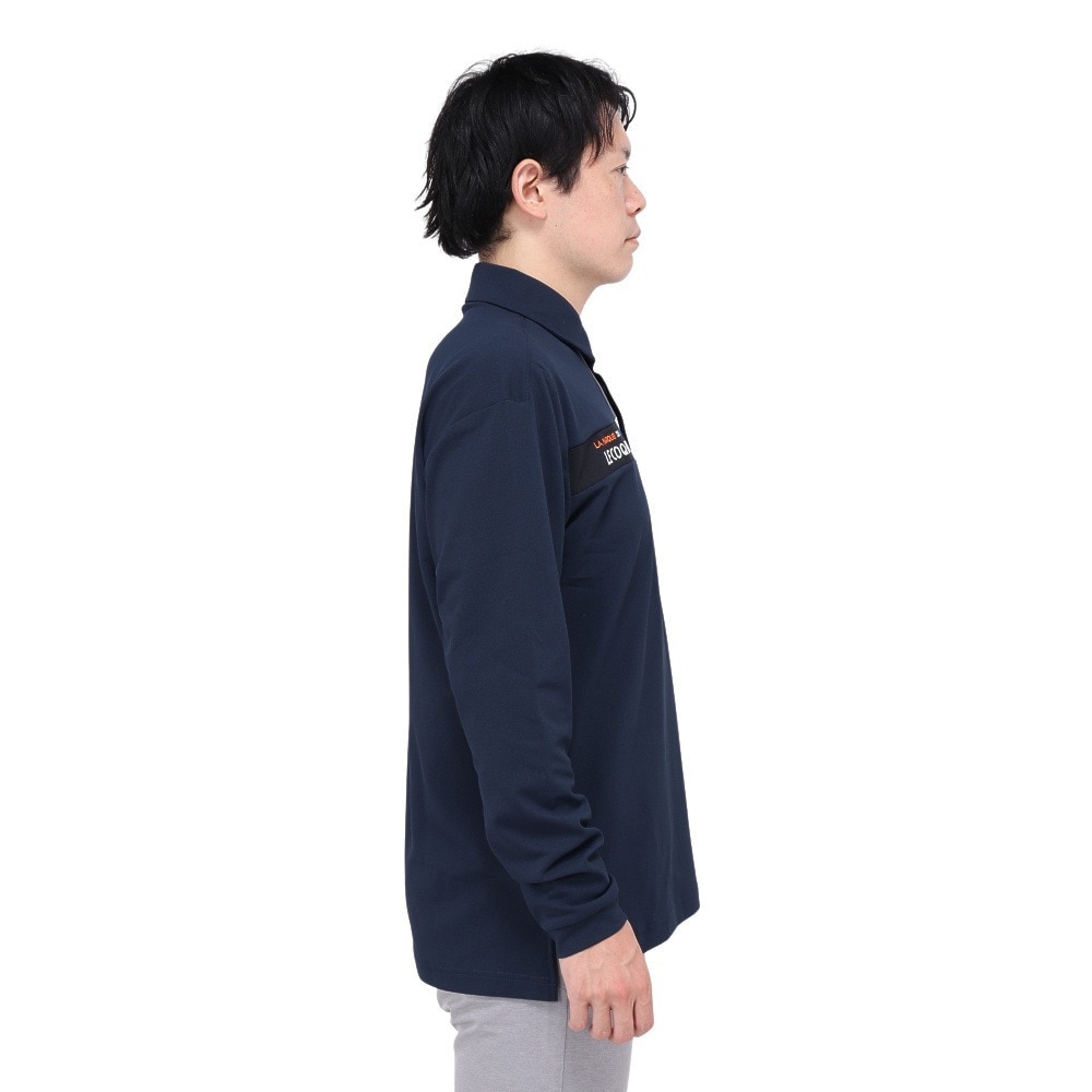 ルコックスポルティフ（lecoqsportif）（メンズ）ゴルフウェア 吸汗速乾 ストレッチフォーサー ベーシックデザイン 長袖シャツ LG4FLS00M NV00