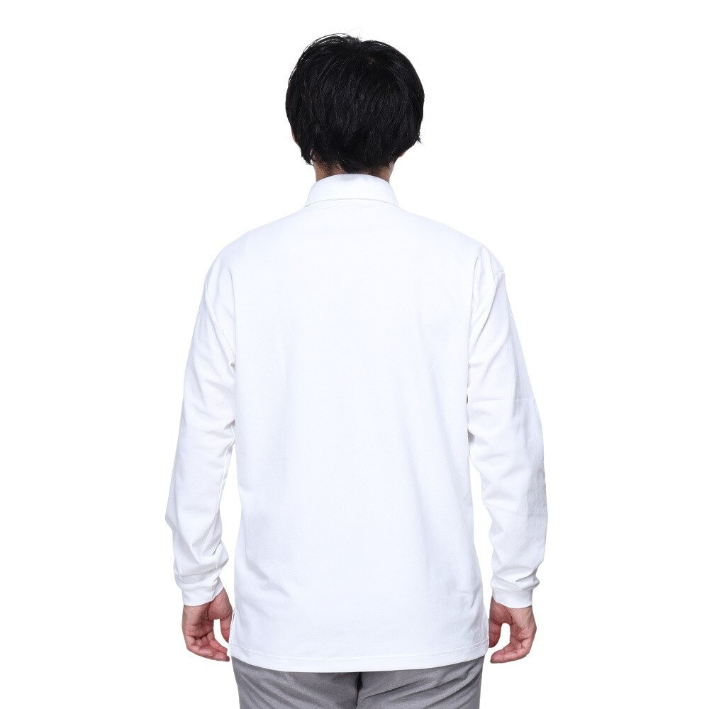 ルコックスポルティフ（lecoqsportif）（メンズ）ゴルフウェア 吸汗速乾 ストレッチフォーサー ベーシックデザイン 長袖シャツ LG4FLS00M WH00