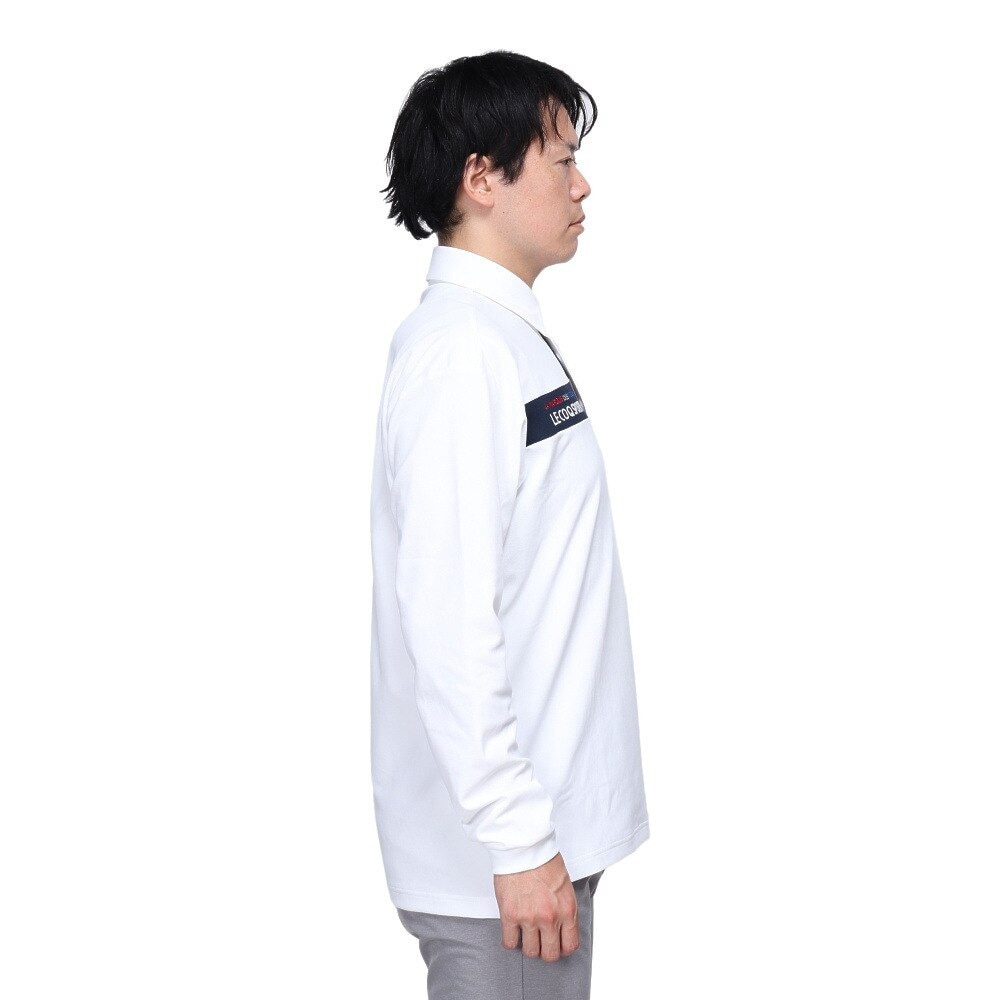 ルコックスポルティフ（lecoqsportif）（メンズ）ゴルフウェア 吸汗速乾 ストレッチフォーサー ベーシックデザイン 長袖シャツ LG4FLS00M WH00