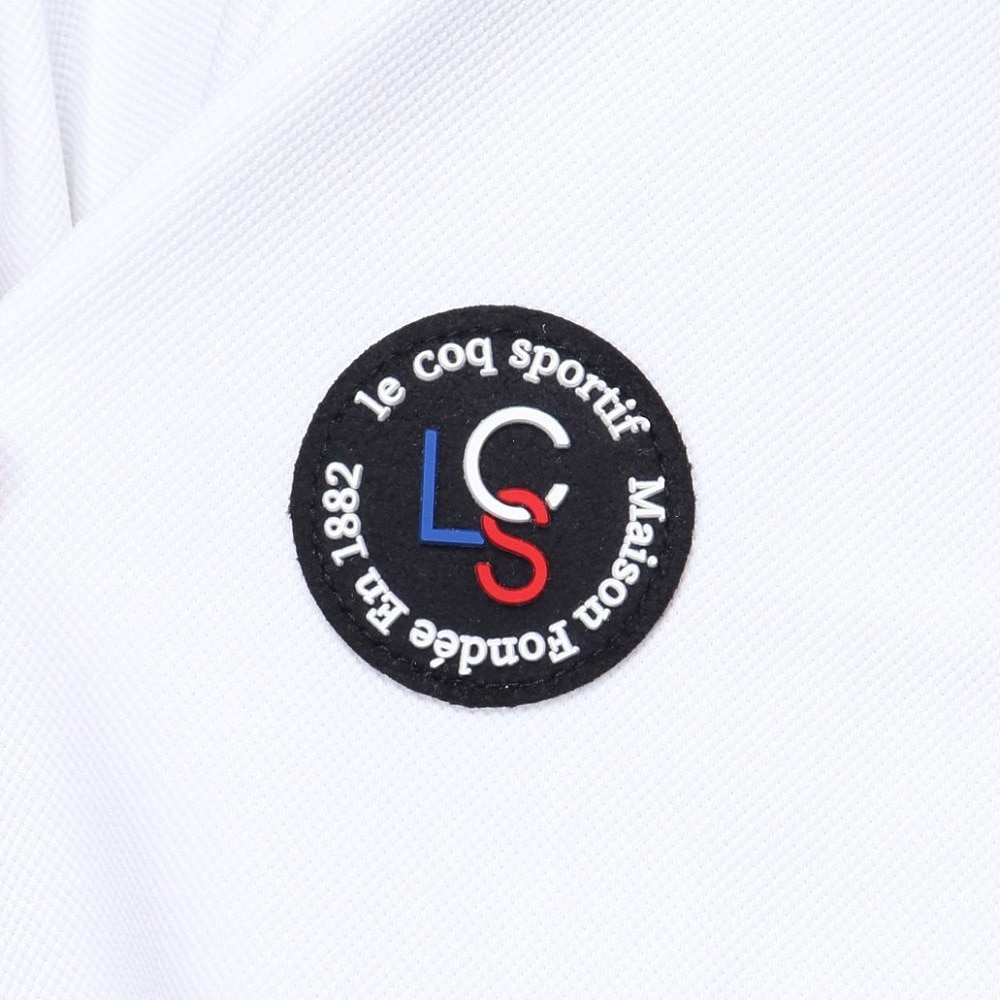 ルコックスポルティフ（lecoqsportif）（メンズ）ゴルフウェア 吸汗速乾 ストレッチフォーサー ベーシックデザイン 長袖シャツ LG4FLS00M WH00